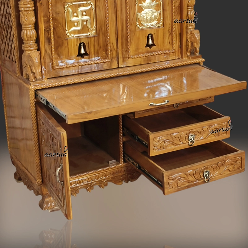 LED Modern Design Wooden Temple View 4
