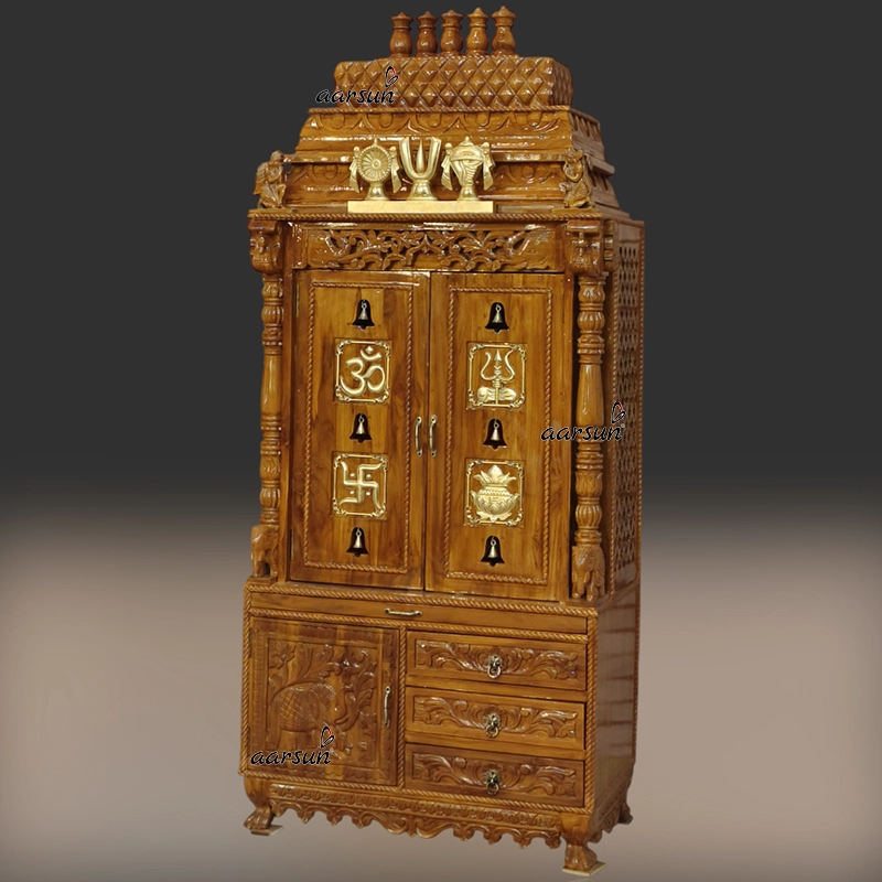 LED Modern Design Wooden Temple View 6