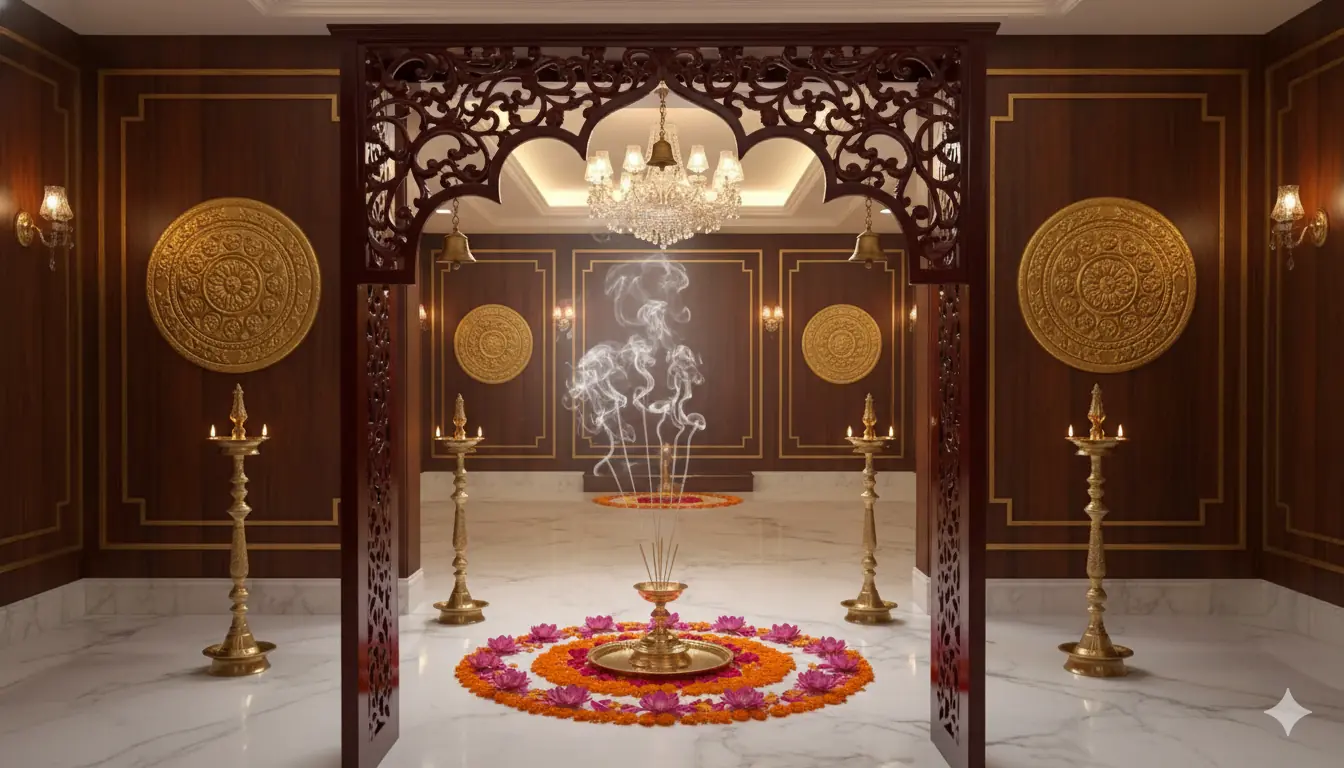 Modern Home Mandir Design View 2