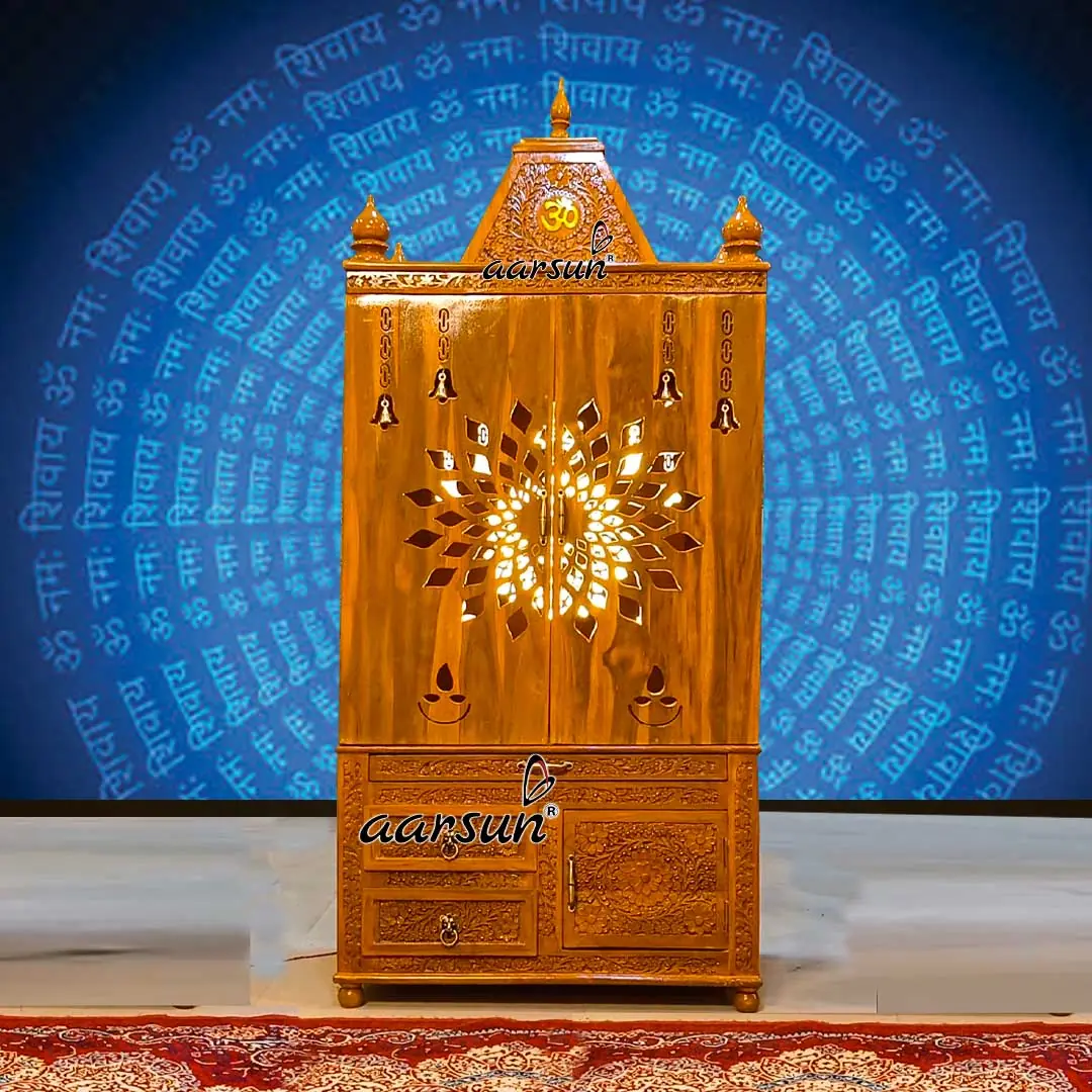 Modern Style Pooja Temple with LED 794 View 2