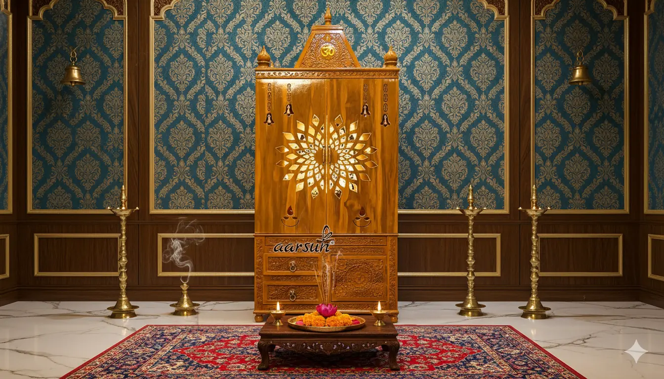 Modern Style Pooja Temple with LED 794