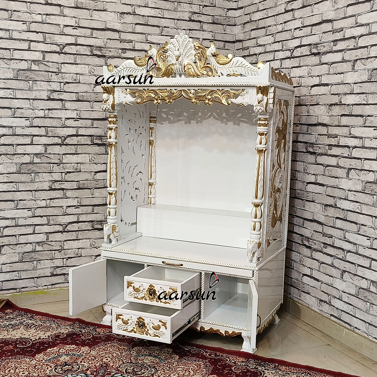 North Mandir Design With Animal Figures View 5