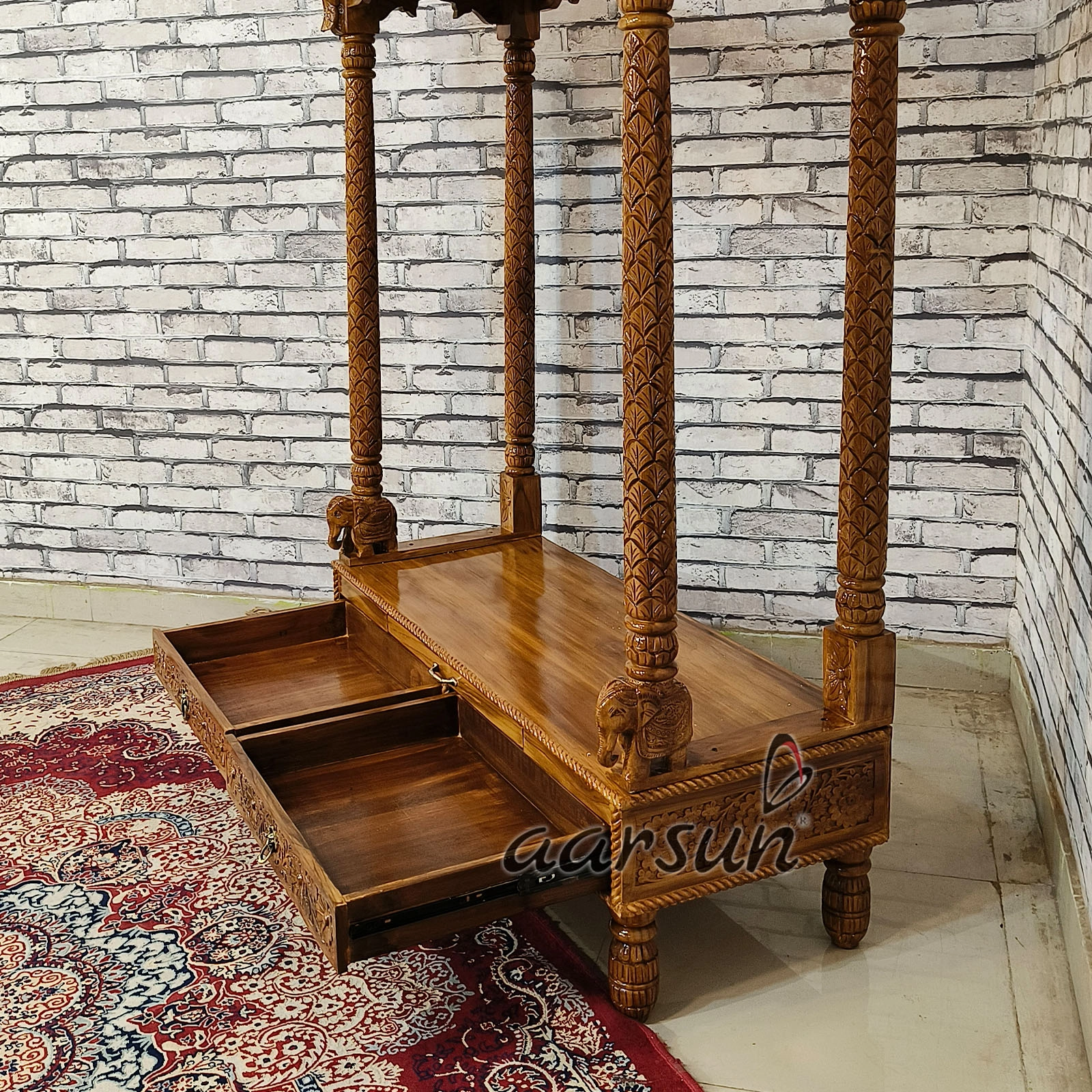 Open-Style Temple with 4 Pillars View 7