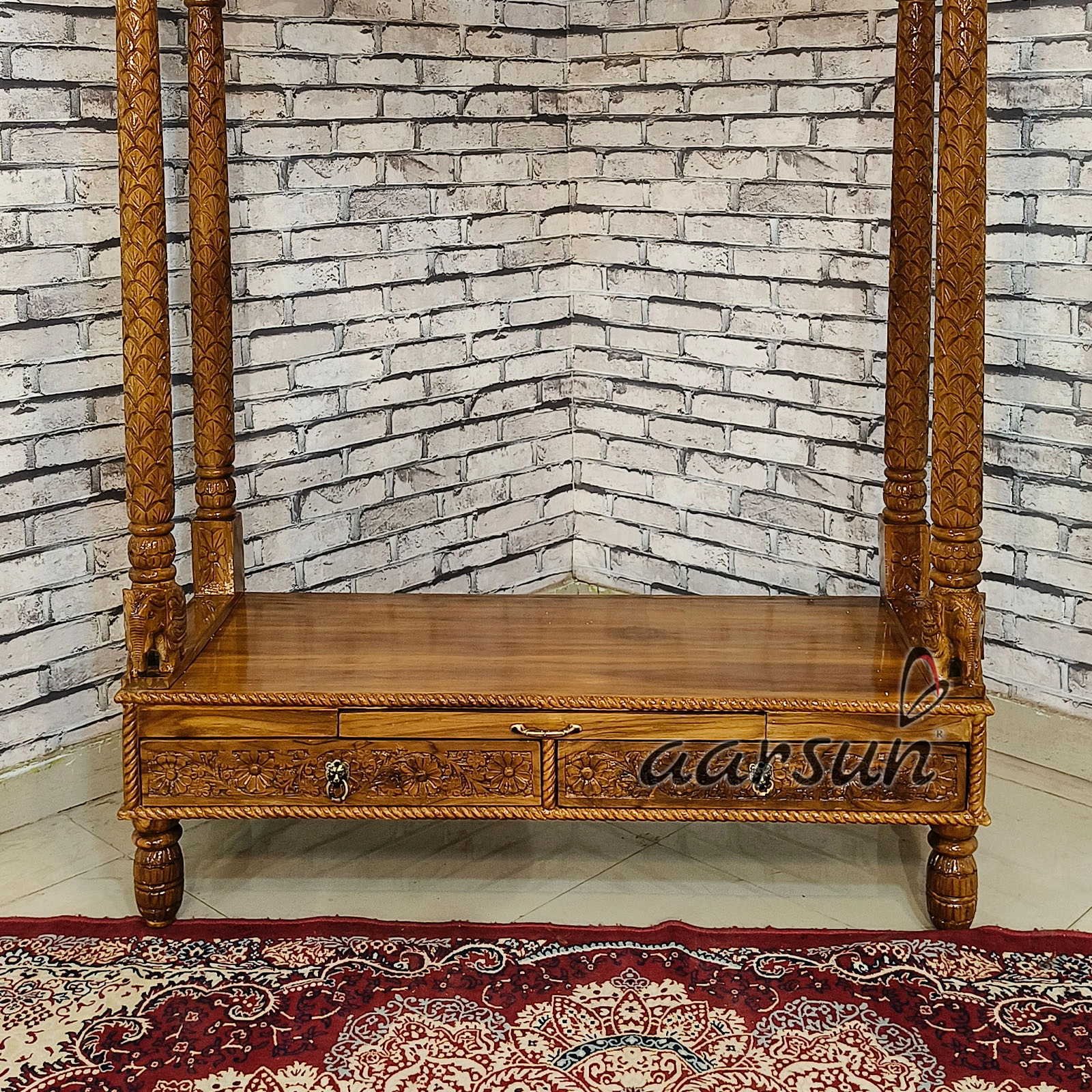 Open-Style Temple with 4 Pillars View 9