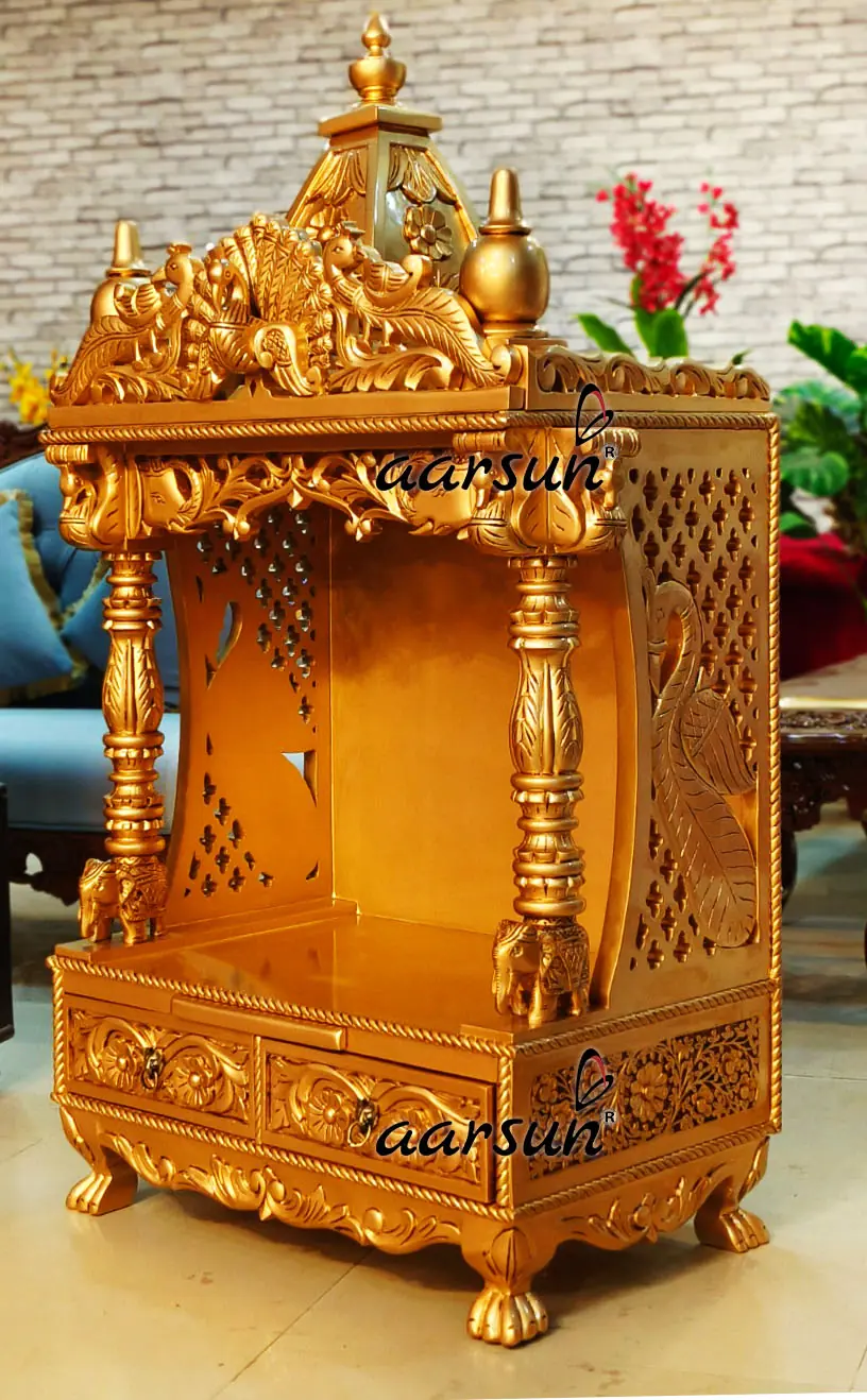 Open Temple Design, Pooja Mandir with Video View 4