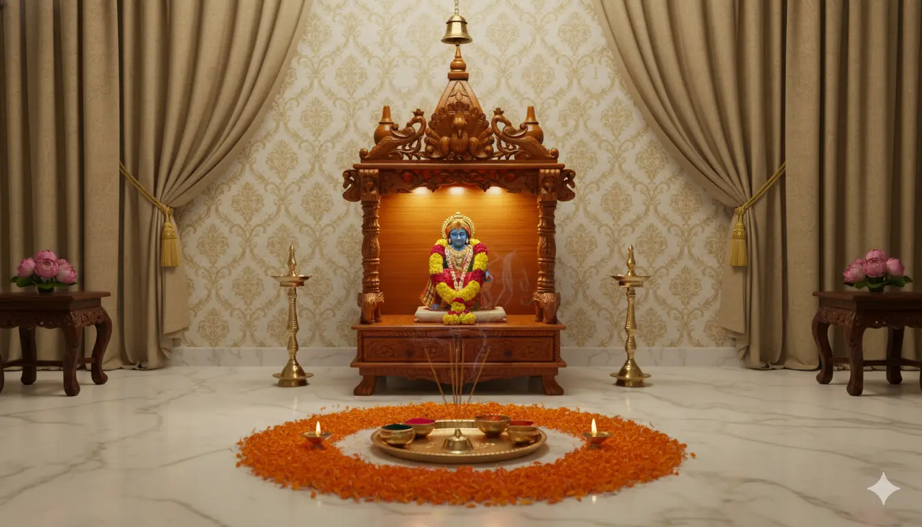 Peacock Design Temple in Natural Finish MNDR-0003