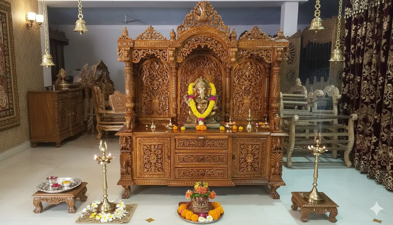 Pooja Cabinet - Vastu Compliant Temple YT-145
