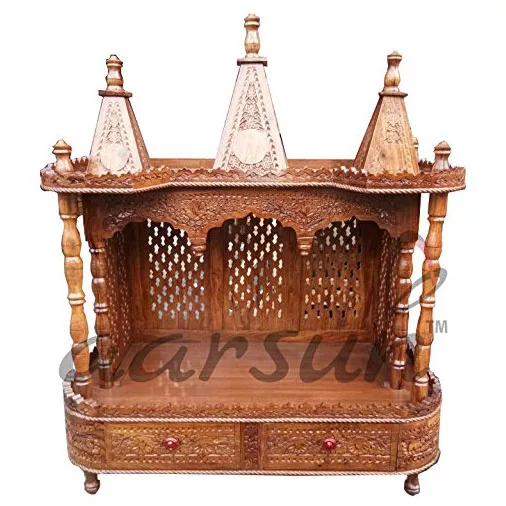 Pooja Temple in Sheesham Wood MNDR-0136 View 2