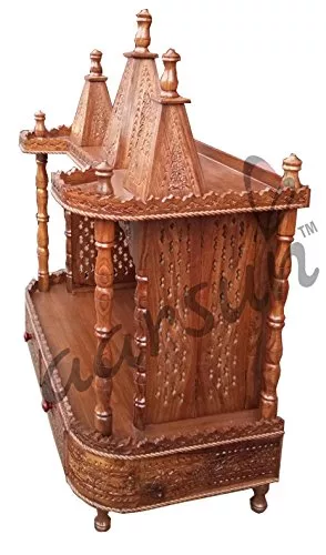 Pooja Temple in Sheesham Wood MNDR-0136 View 4
