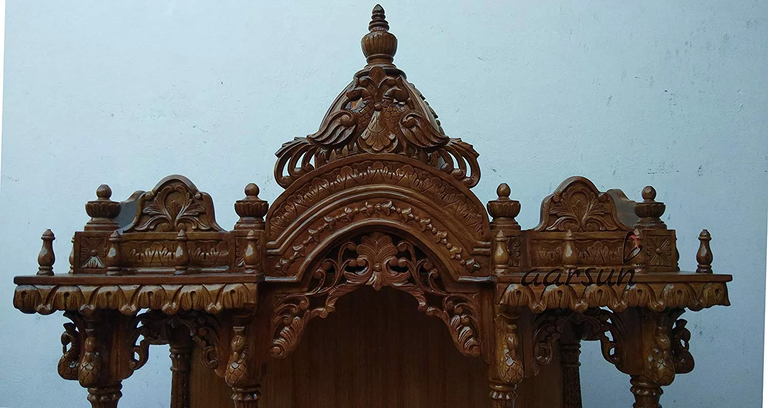 Prayer Unit Pooja Cabinet - Teak YT-81 View 3