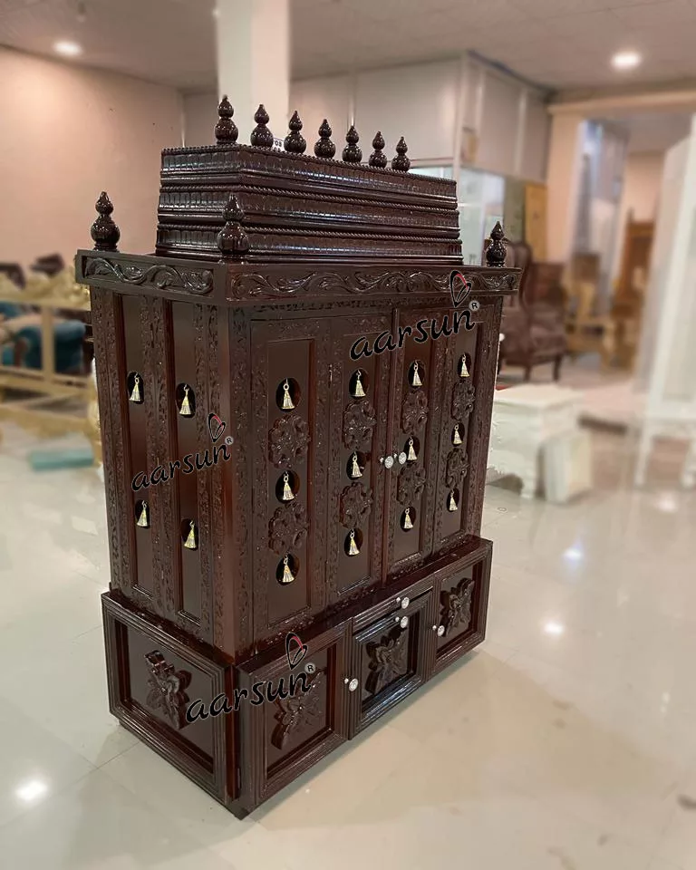 Premium Quality Wooden Bell Mandir View 2