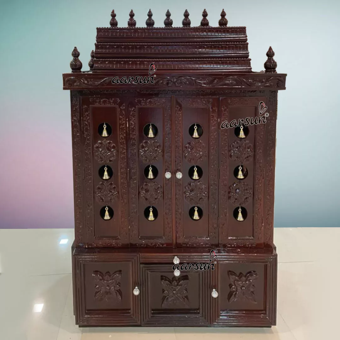 Premium Quality Wooden Bell Mandir View 4