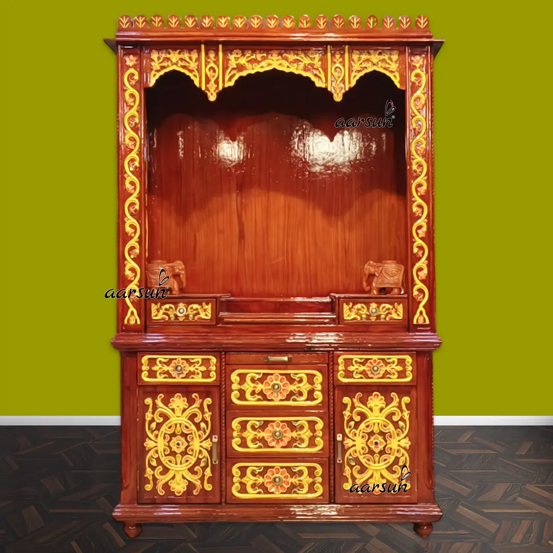 Rajasthani Wooden Home Temple Design NT-041