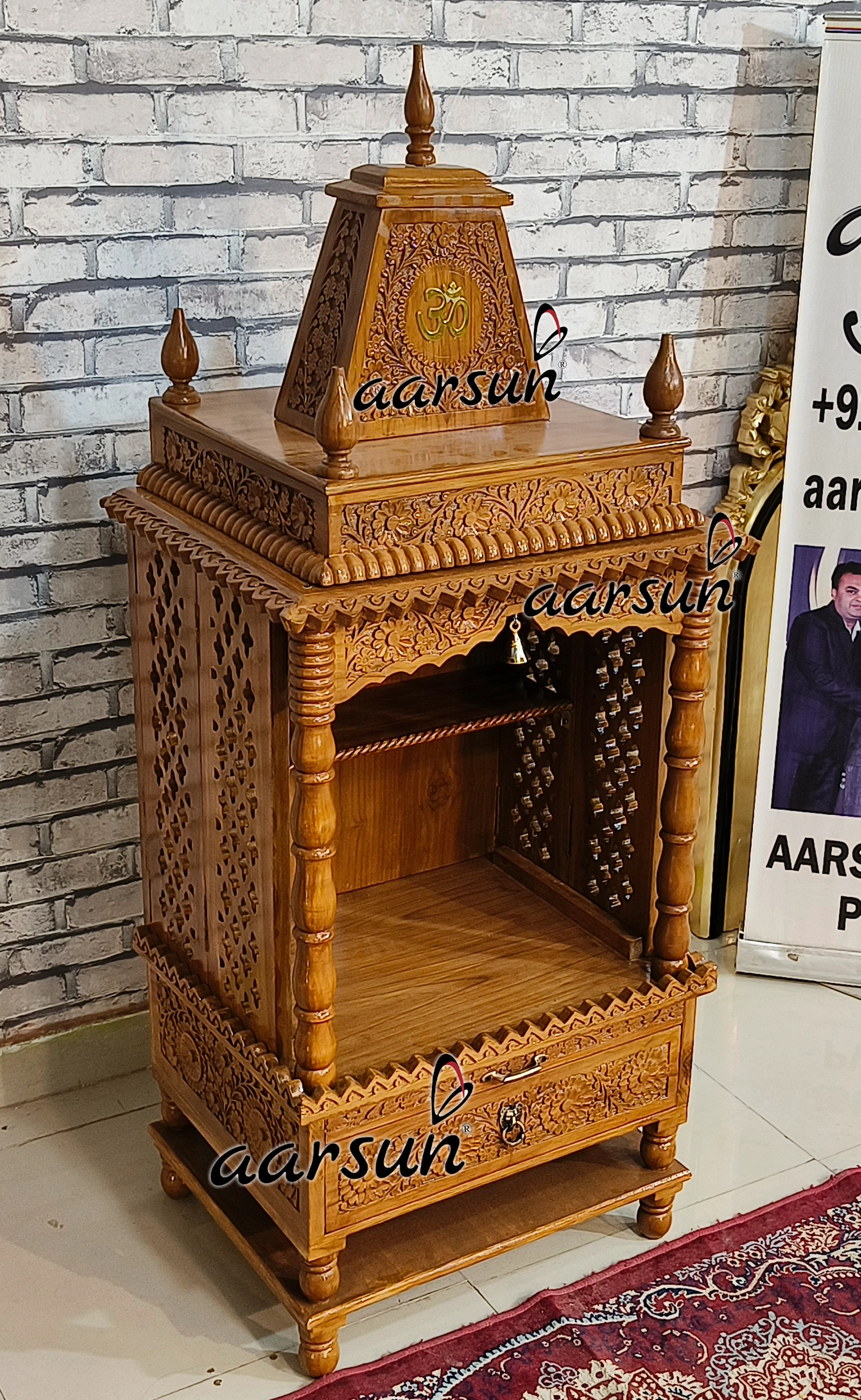 Small Hand Carved Temple View 6