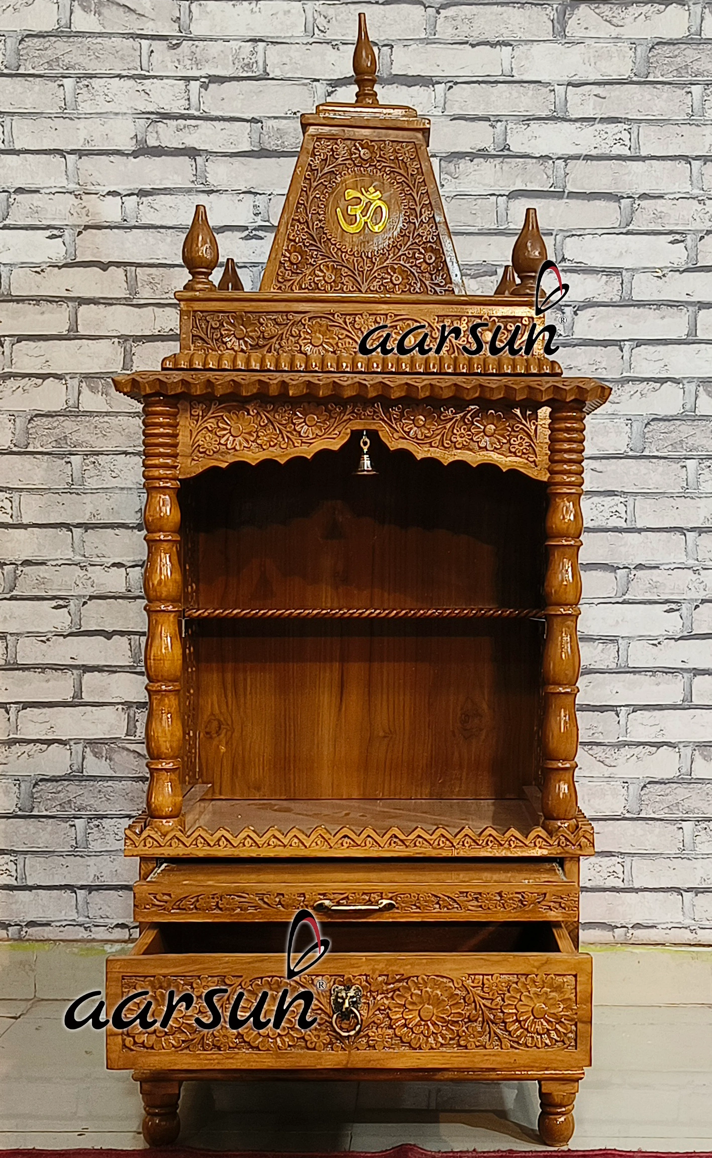 Small Hand Carved Temple View 8