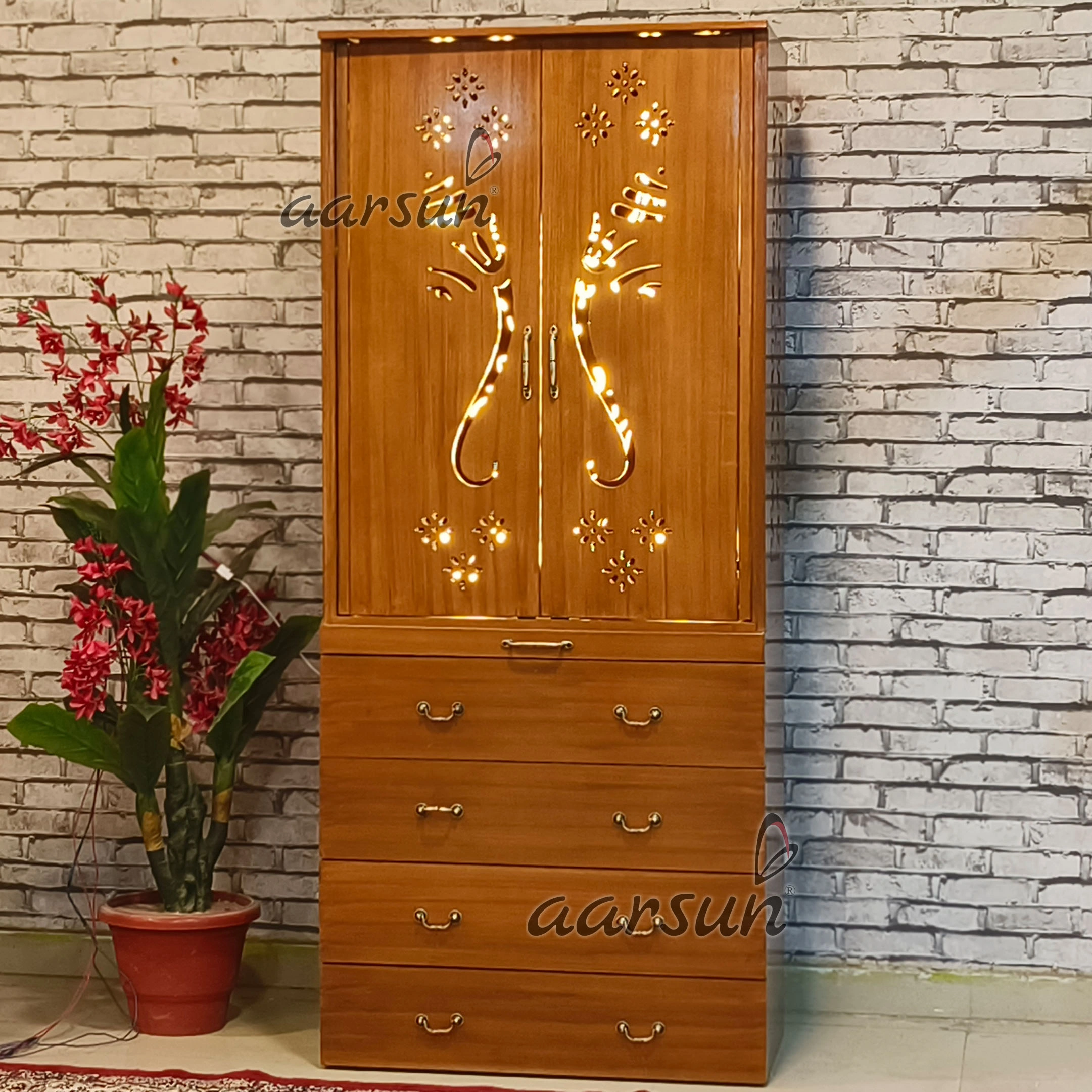 Space-Saving Modern Pocket Door Temple Design View 4