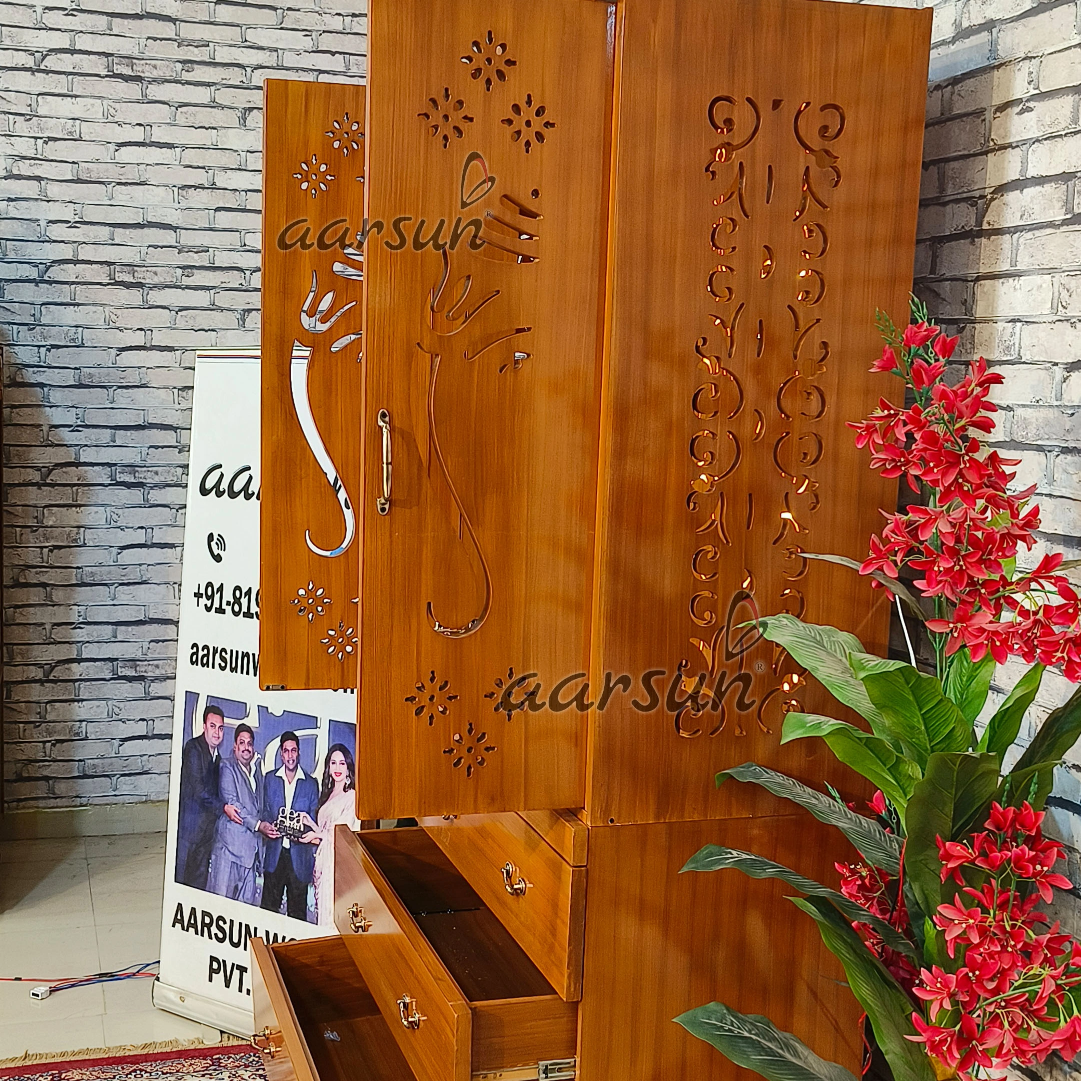 Space-Saving Modern Pocket Door Temple Design View 6