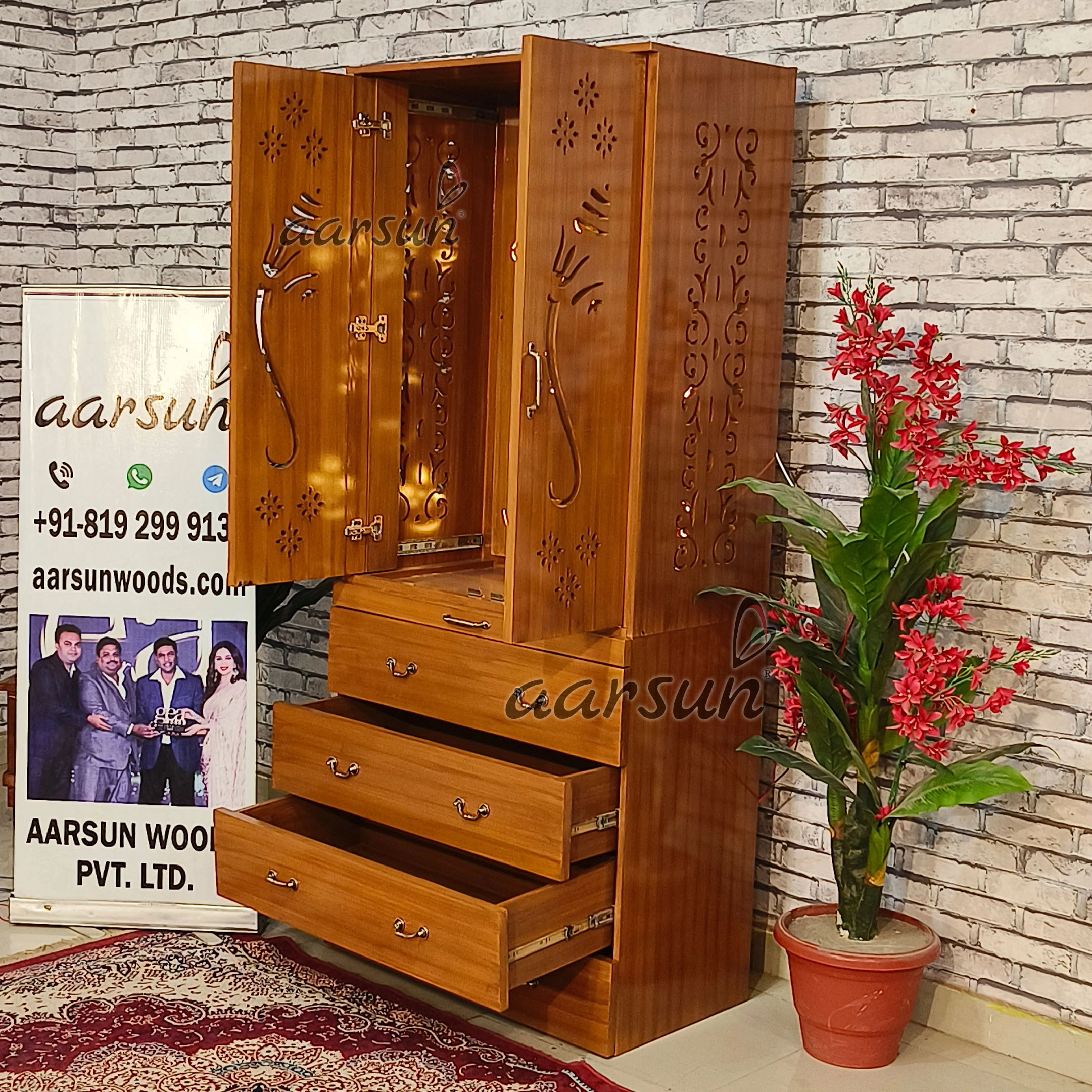 Space-Saving Modern Pocket Door Temple Design View 7