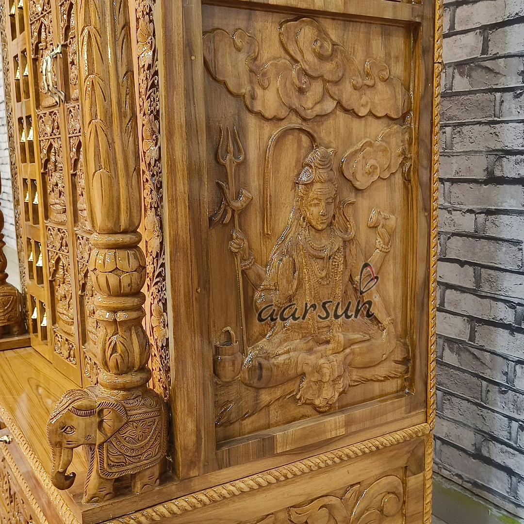 Tamil Mandir Design With Deities and Tamil OM View 7