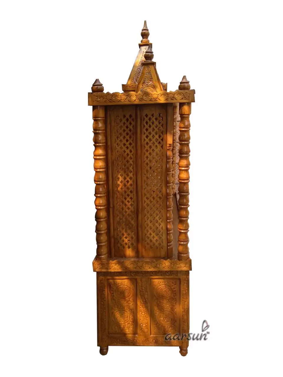 Handcrafted Teak Wood Temple Mandir View 5