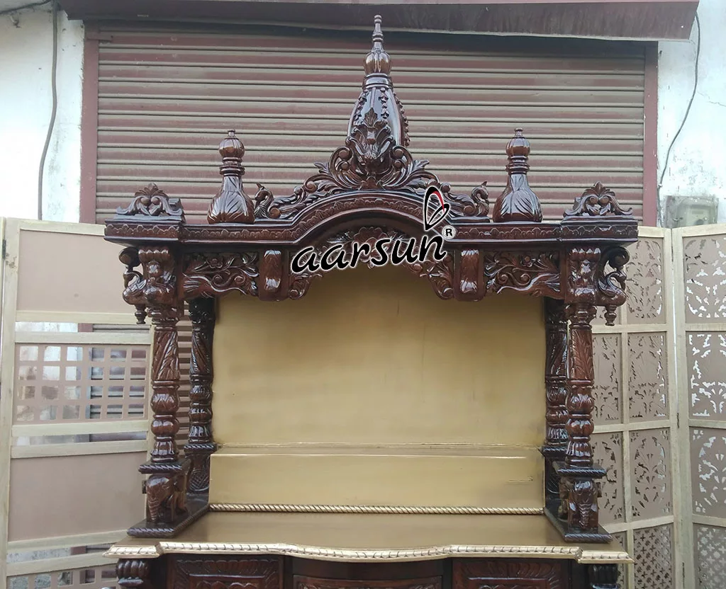 Teak Wood Designer Temple YT-74 View 4