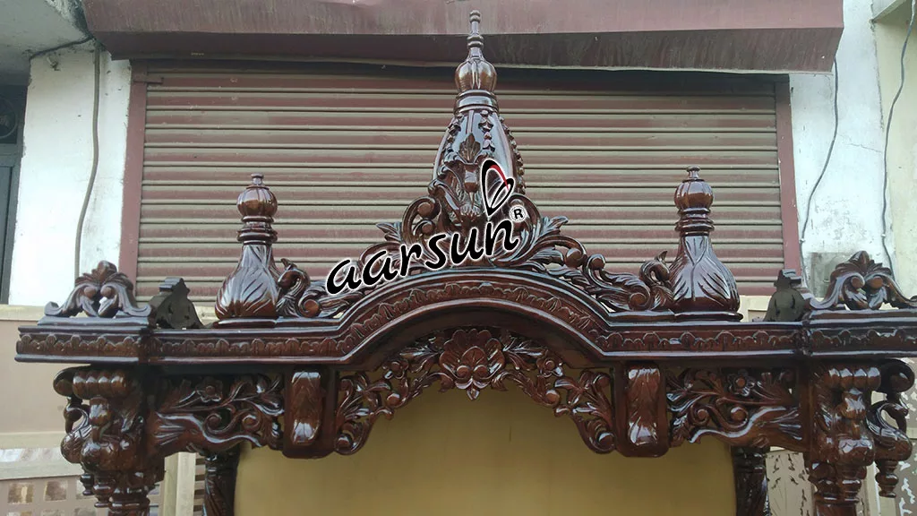Teak Wood Designer Temple YT-74 View 5