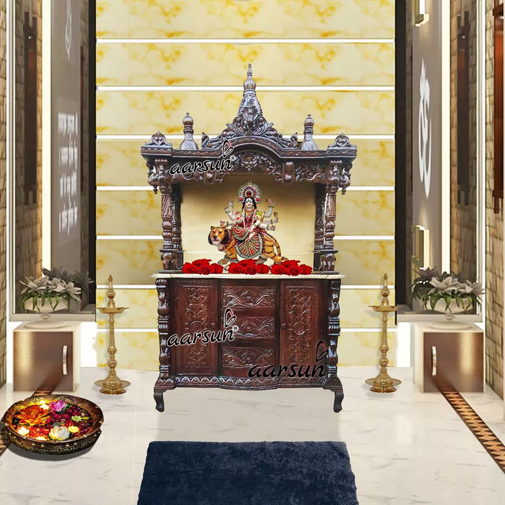 Teak Wood Designer Temple YT-74 View 8