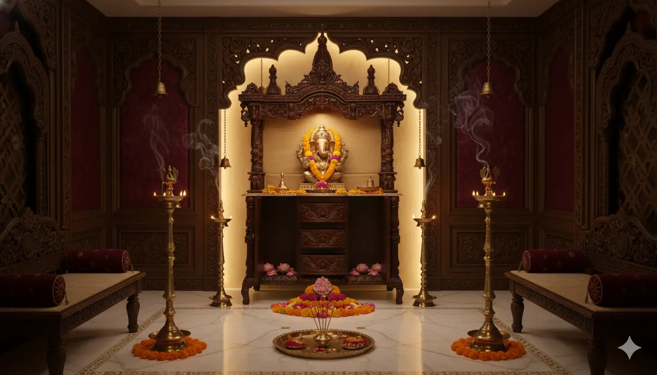 Teak Wood Designer Temple YT-74