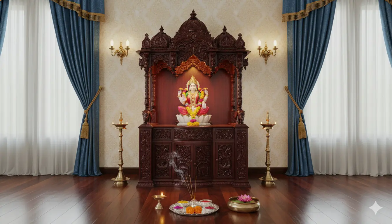 Teak Wood Home Mandir MNDR-0102