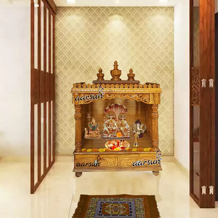 Teak Wood Pooja Mandir YT-41 View 6