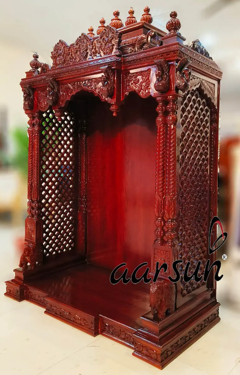 Teak Wood Temple with Light Walnut Polish NT-006 View 3