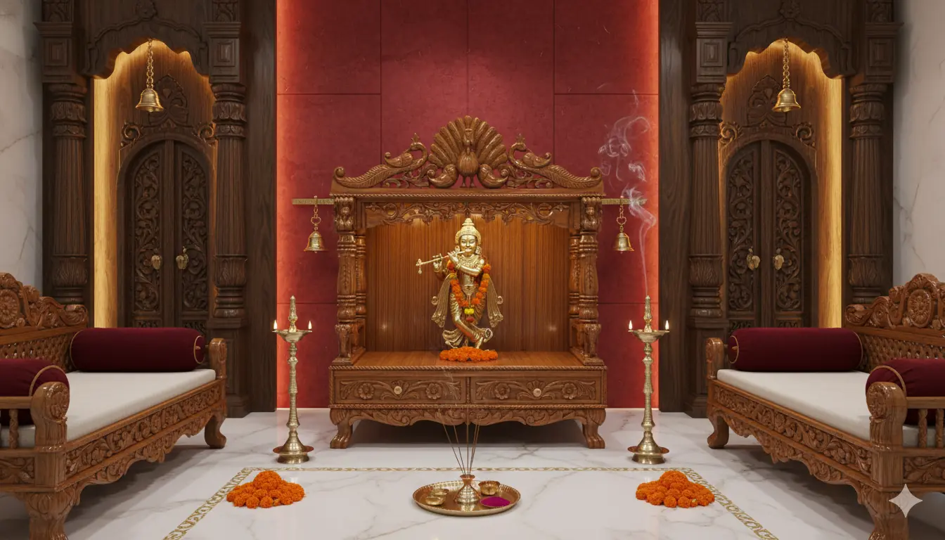 Teak Wood Temple Without Door YT-291