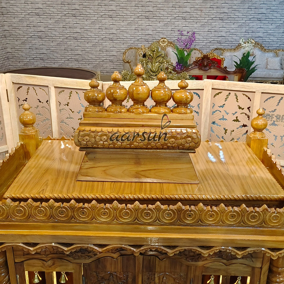 Traditional South Indian Mandir with Intricate Hand Carving View 11