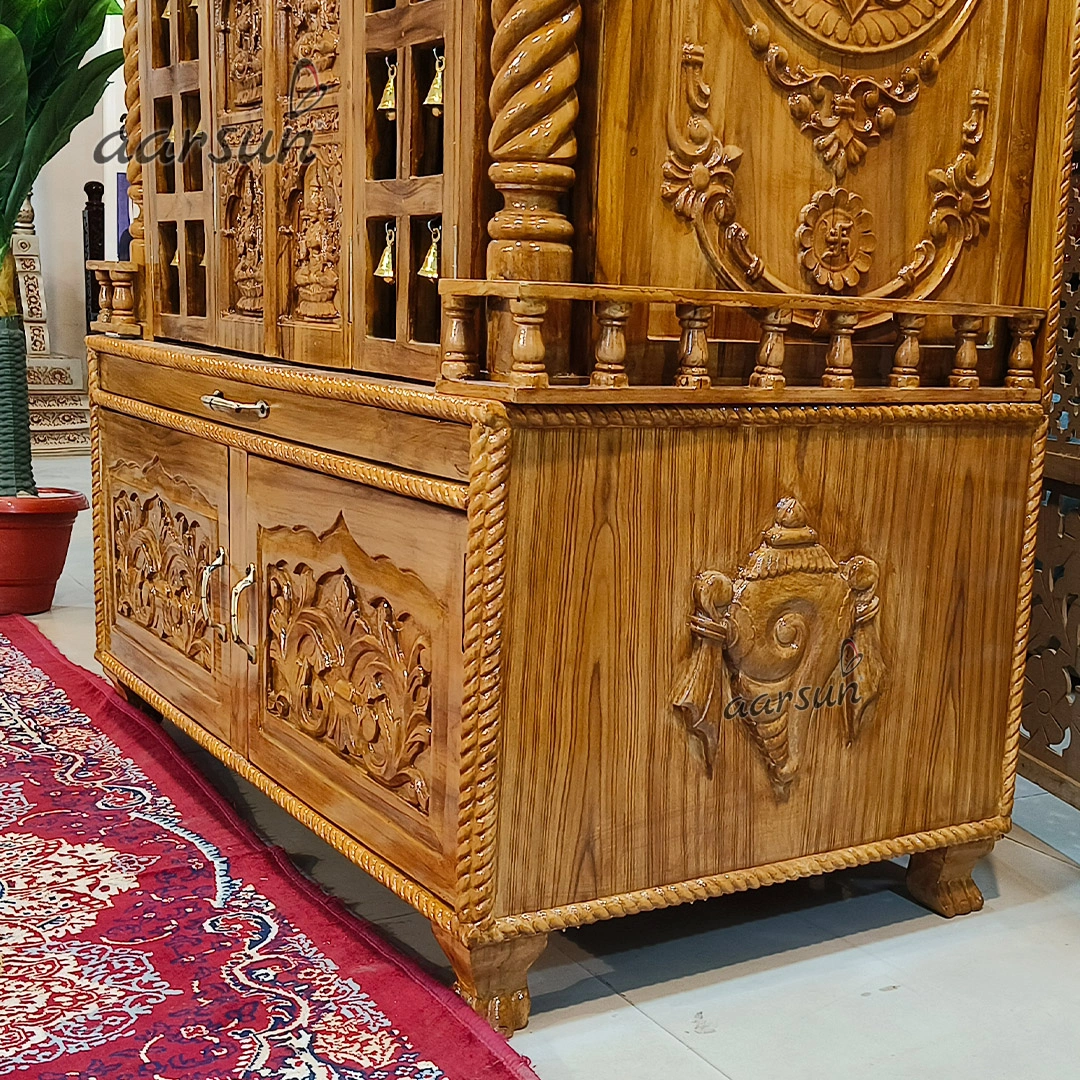 Traditional South Indian Mandir with Intricate Hand Carving View 10