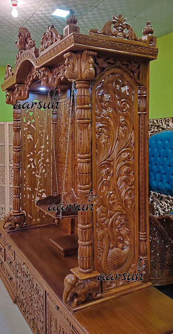 Vastu Compliant Wooden Temples at Home Puja Ghar YT-483 View 4