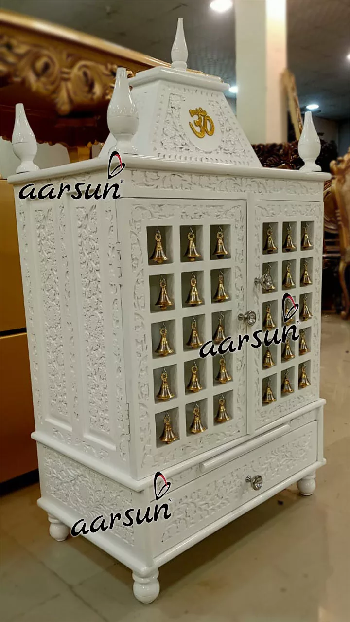 Small Mandir with Door & Bells View 4