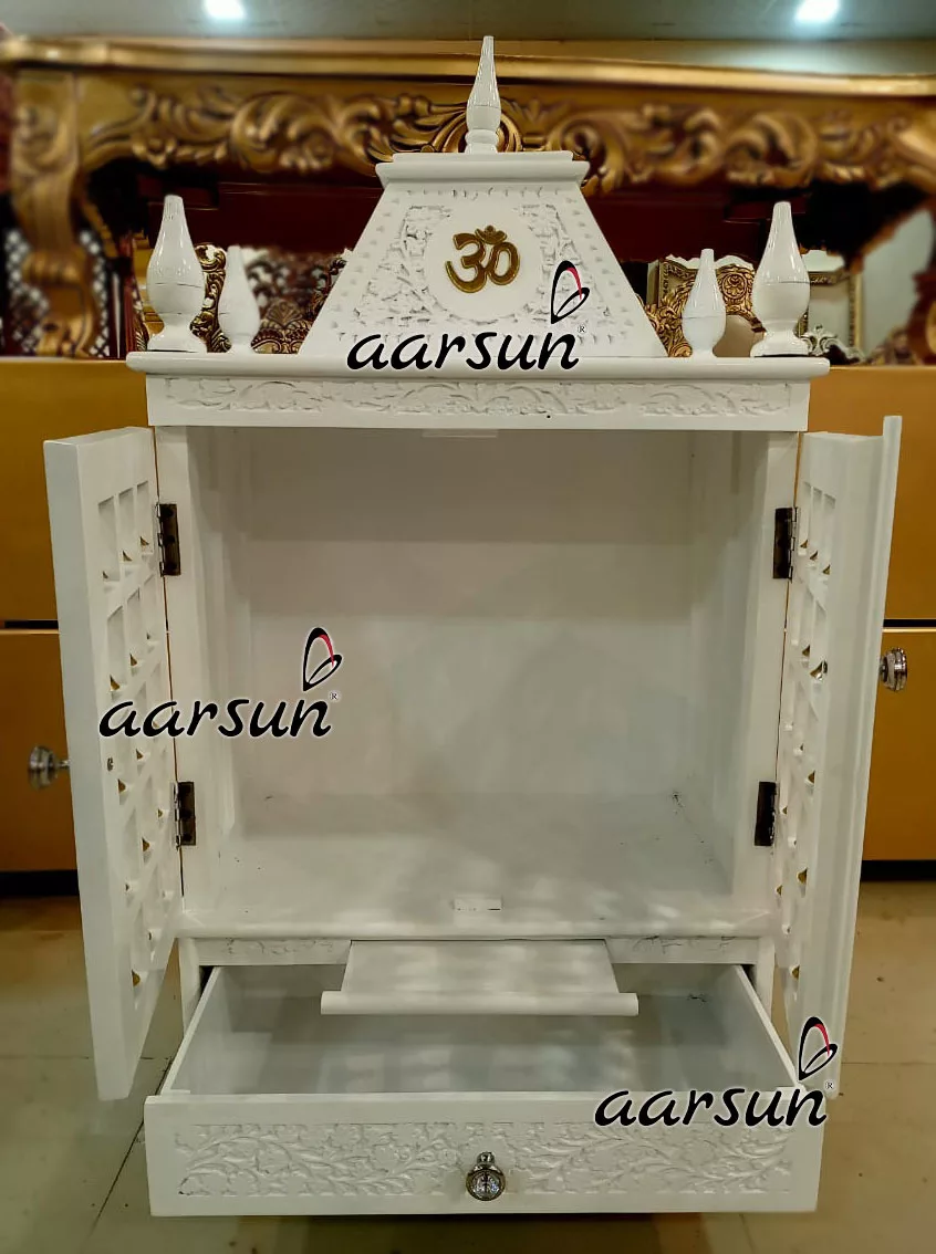 Small Mandir with Door & Bells View 5