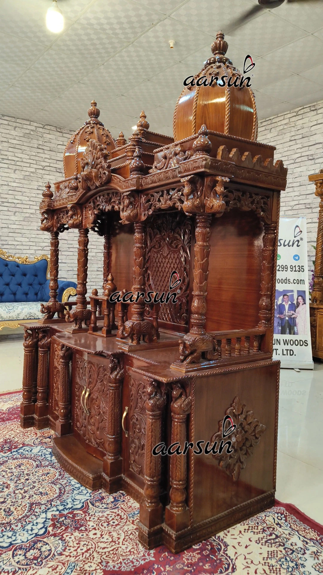 Wooden Hand Crafted Temple View 4