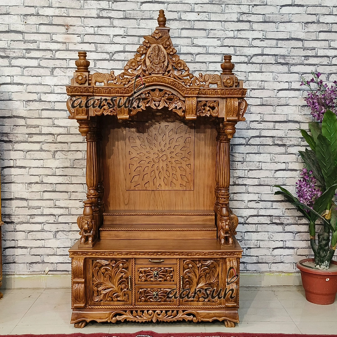 Wooden Mandir (Devghar) For Divine Pooja Mandir View 3