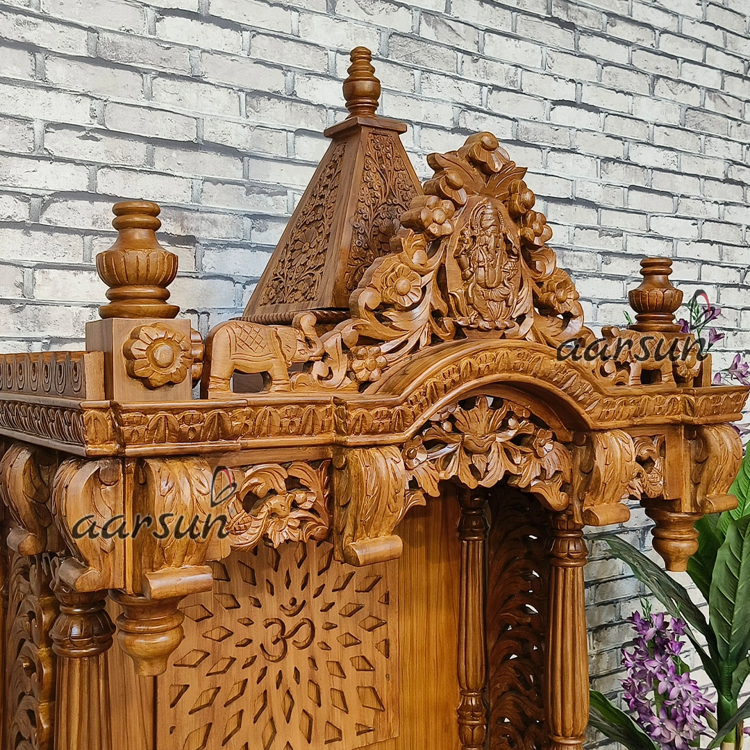 Wooden Mandir (Devghar) For Divine Pooja Mandir View 5