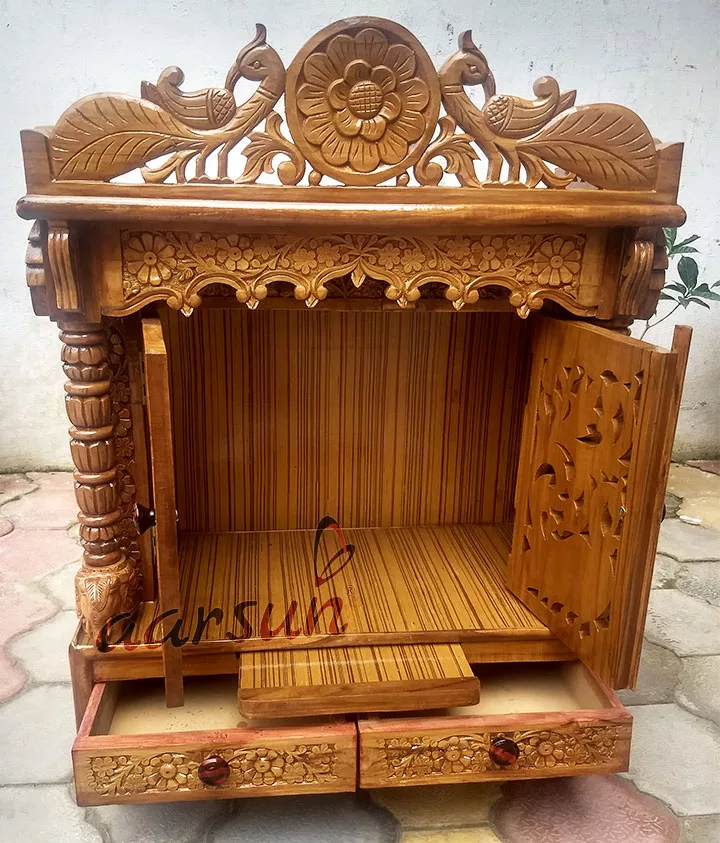 Peacock Carving Temple MNDR-0006 View 4