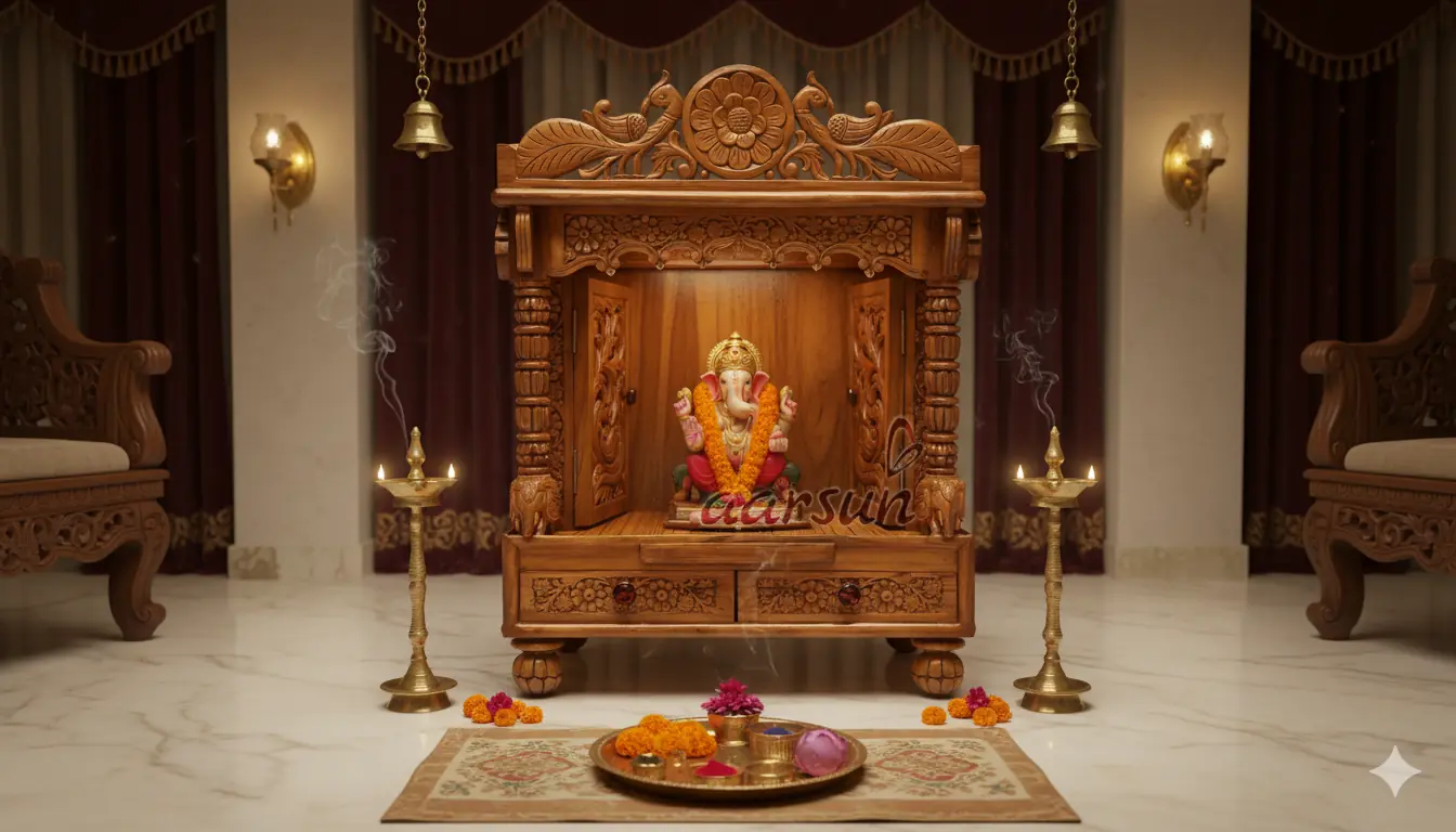 Peacock Carving Temple MNDR-0006