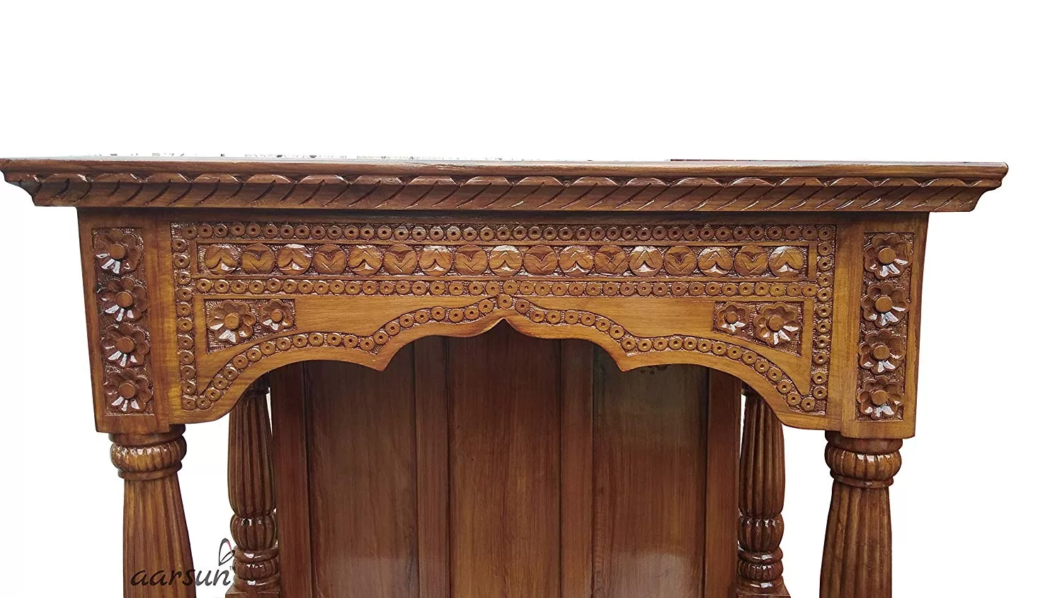 Wooden Pooja Ghar - Mandir MNDR-0110 View 4