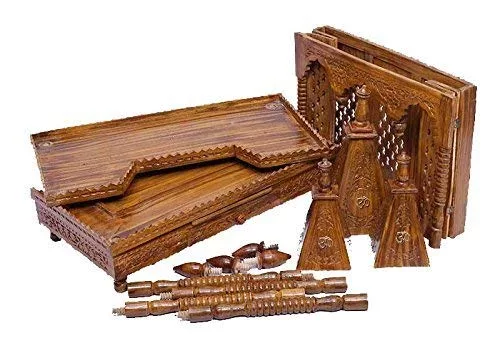 Wooden Pooja Mandir - Fully Folding MNDR-7255 View 4