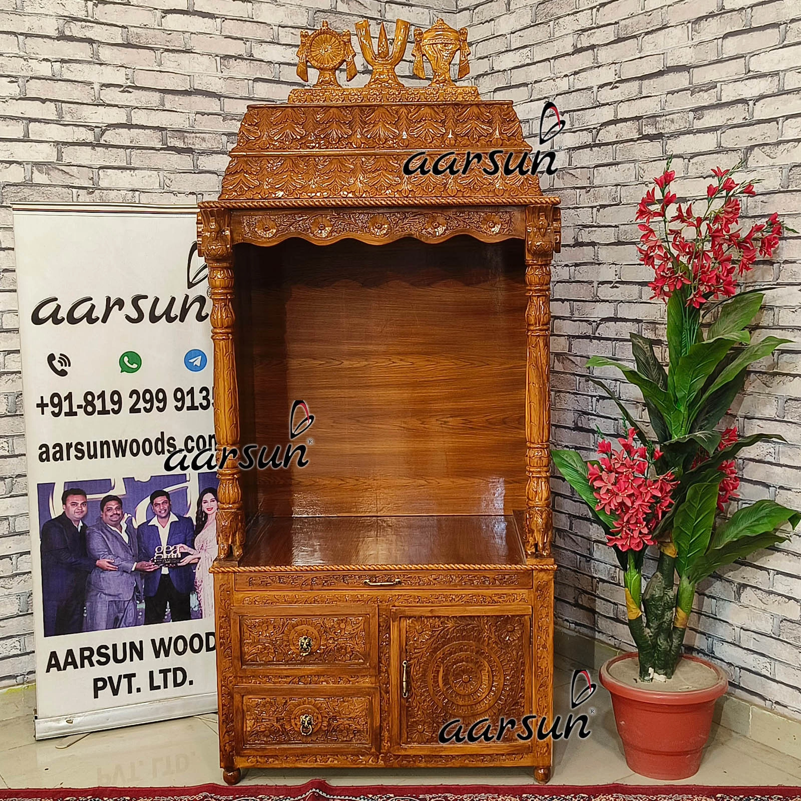 Wooden Puja Mandir at Factory Price View 3