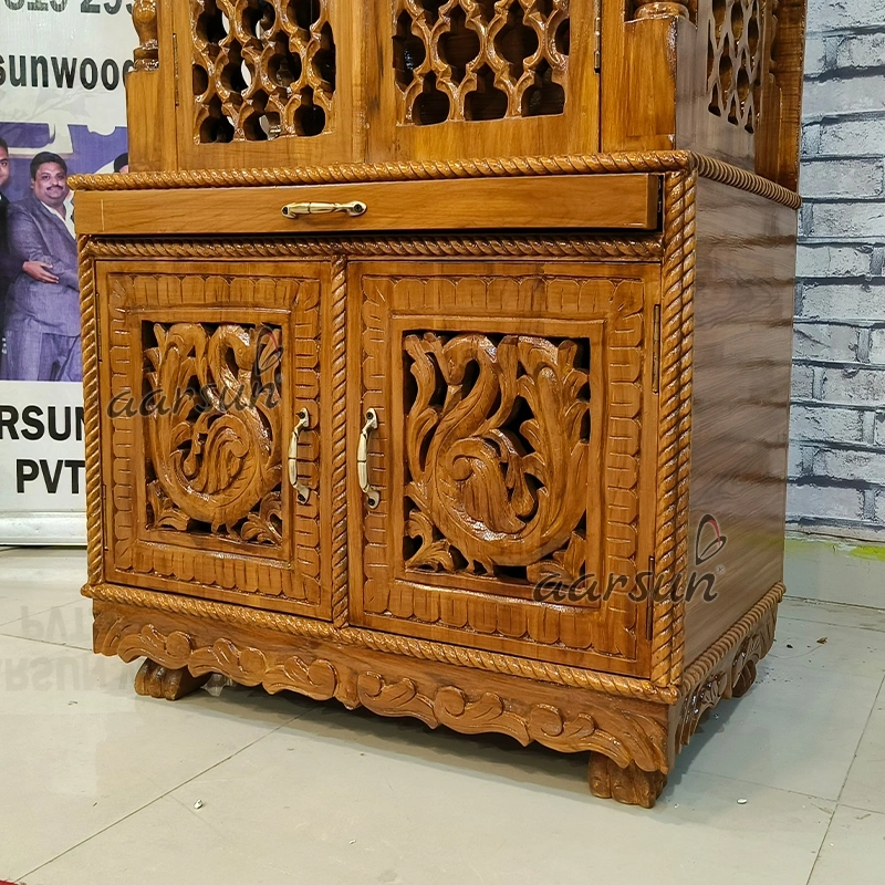 Wooden Shubh Maa Lakshmi ji-Saraswati ji Puja Mandir View 4