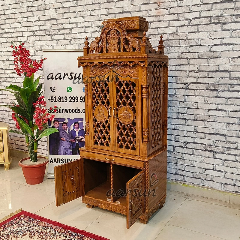 Wooden Shubh Maa Lakshmi ji-Saraswati ji Puja Mandir View 7