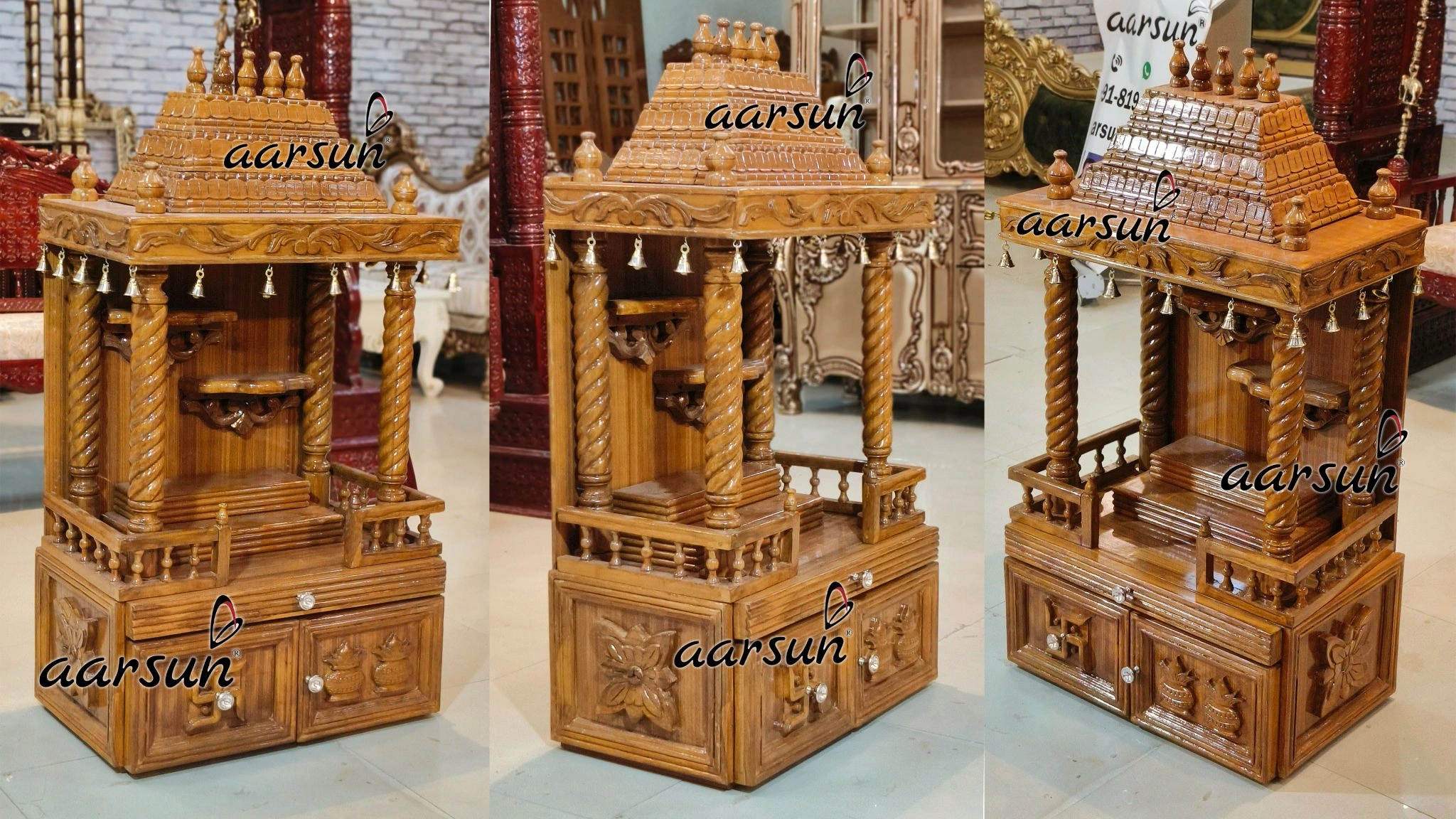 Wooden Small Temple For Home View 3
