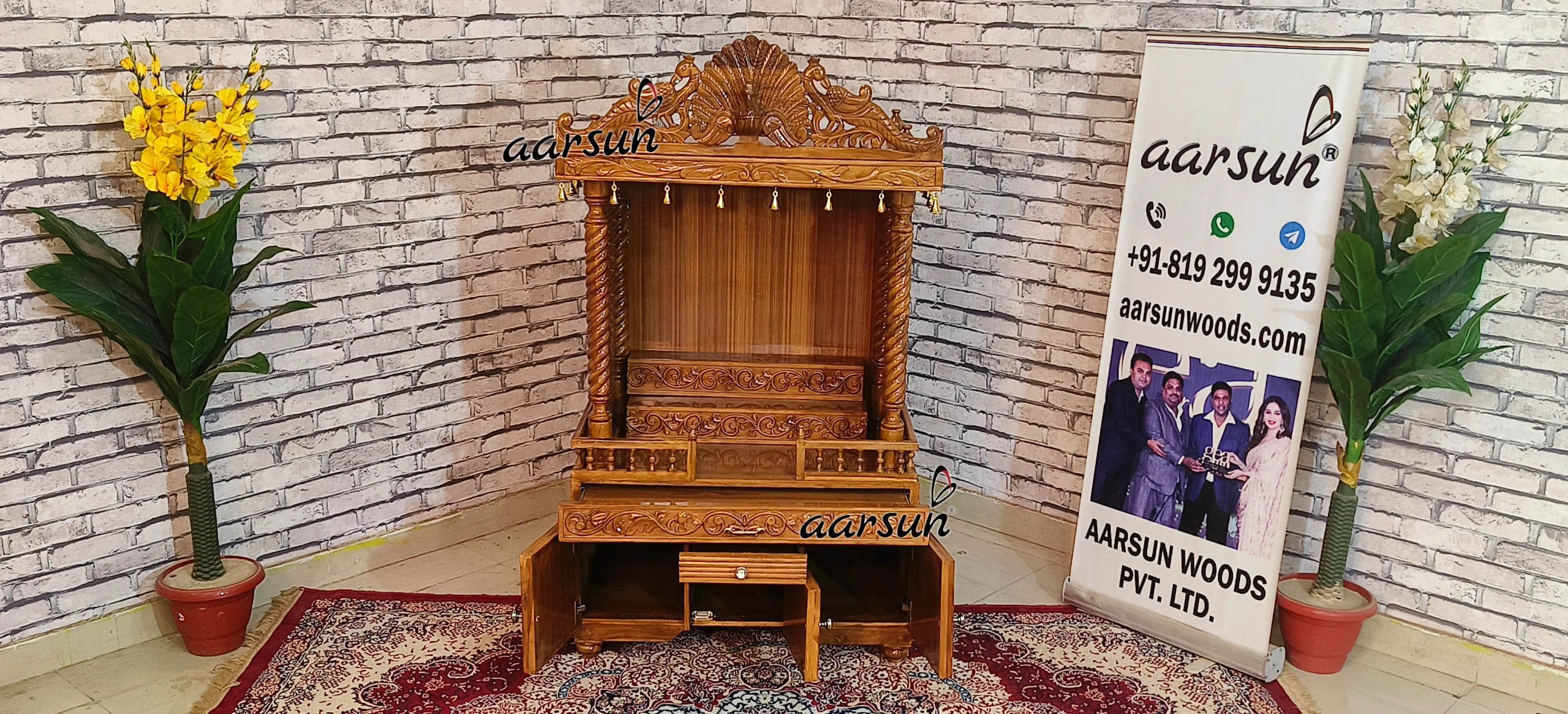 Wooden Temple in Luxurious Finish View 4