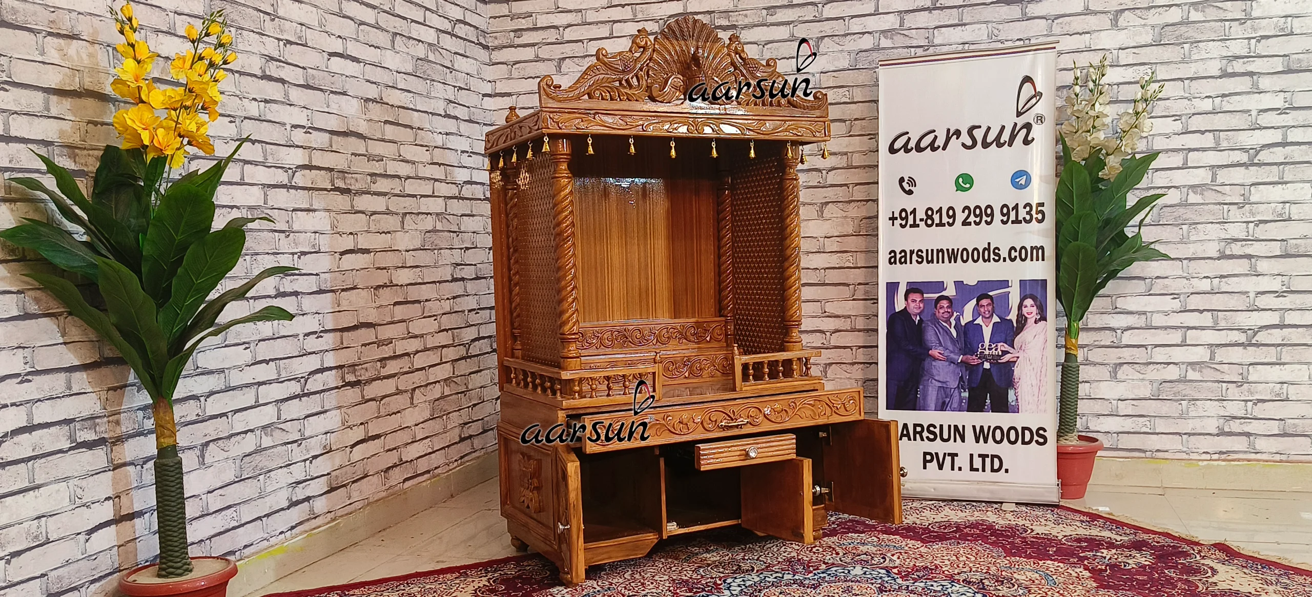 Wooden Temple in Luxurious Finish View 7